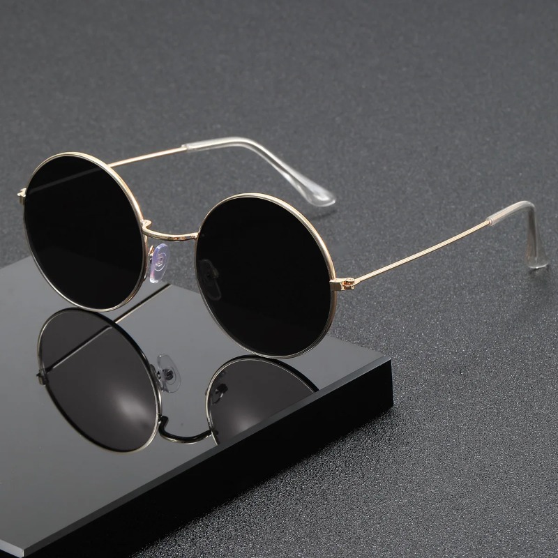 Metal Photo Panel - Retro Herren Punk-Stil Sonnenbrille Bunter Runder