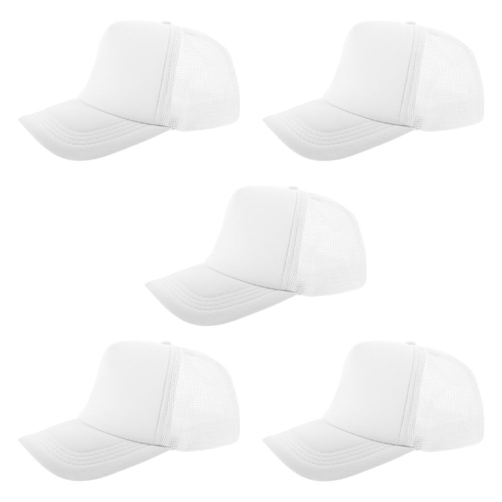 Hat Sublimation Blank - 5 Stück leere Baseballkappen aus Mesh-Material