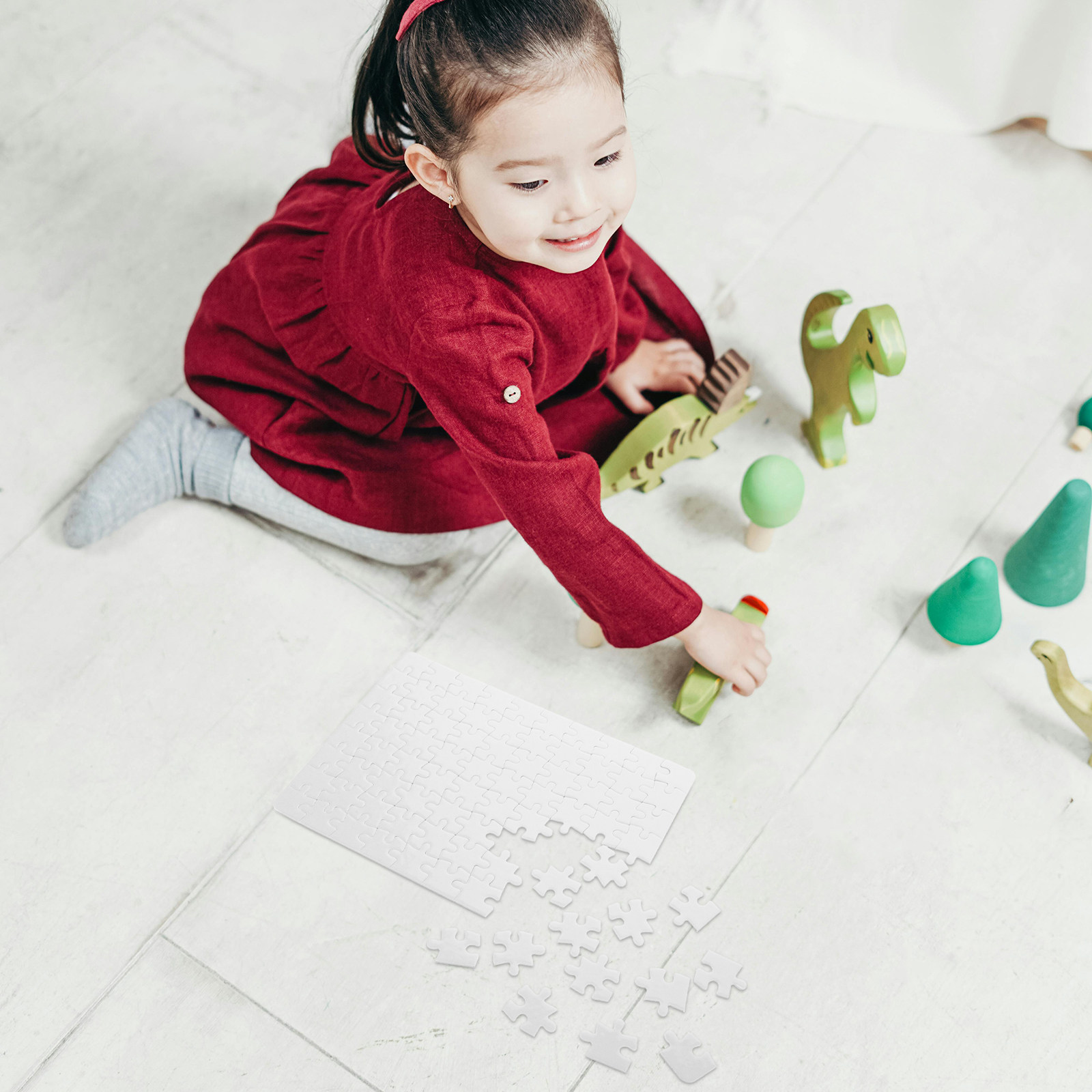 4 Blatt leere Puzzleteile, wei – Puzzle Blank White Bewertung und Preis
